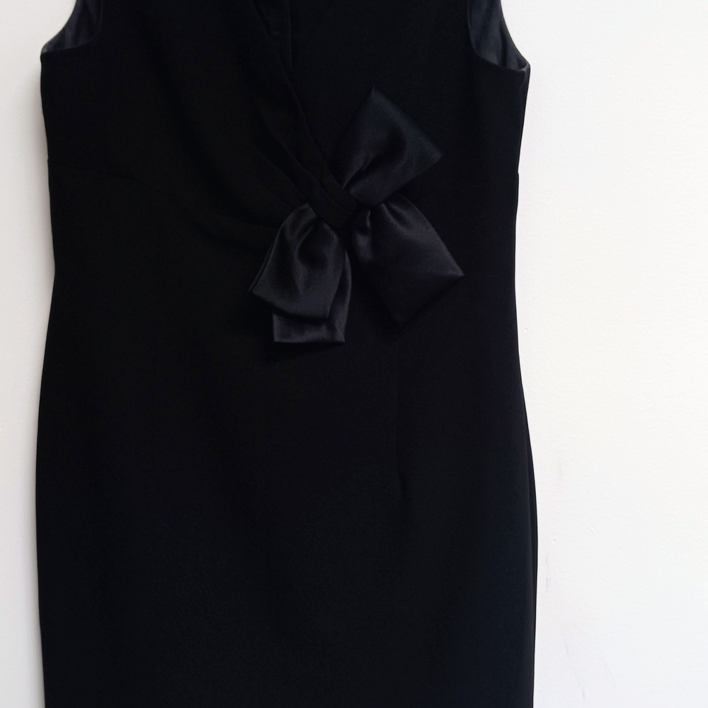Maggy London Black Backless Dress with Bow